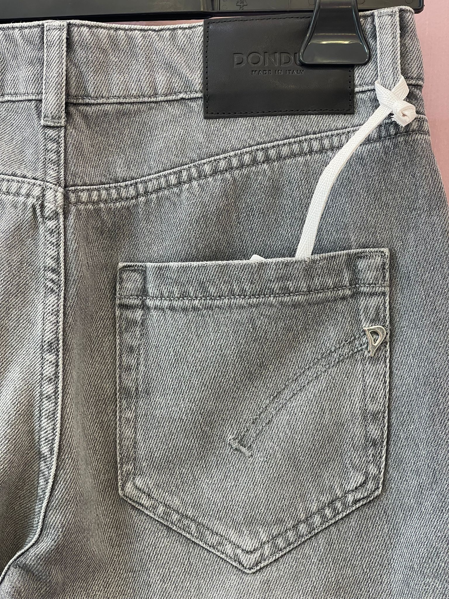 Jeans Dondup grigio con mini borchie