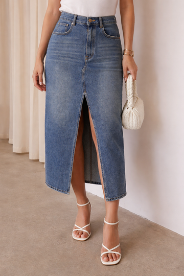 Gonna vicolo in denim