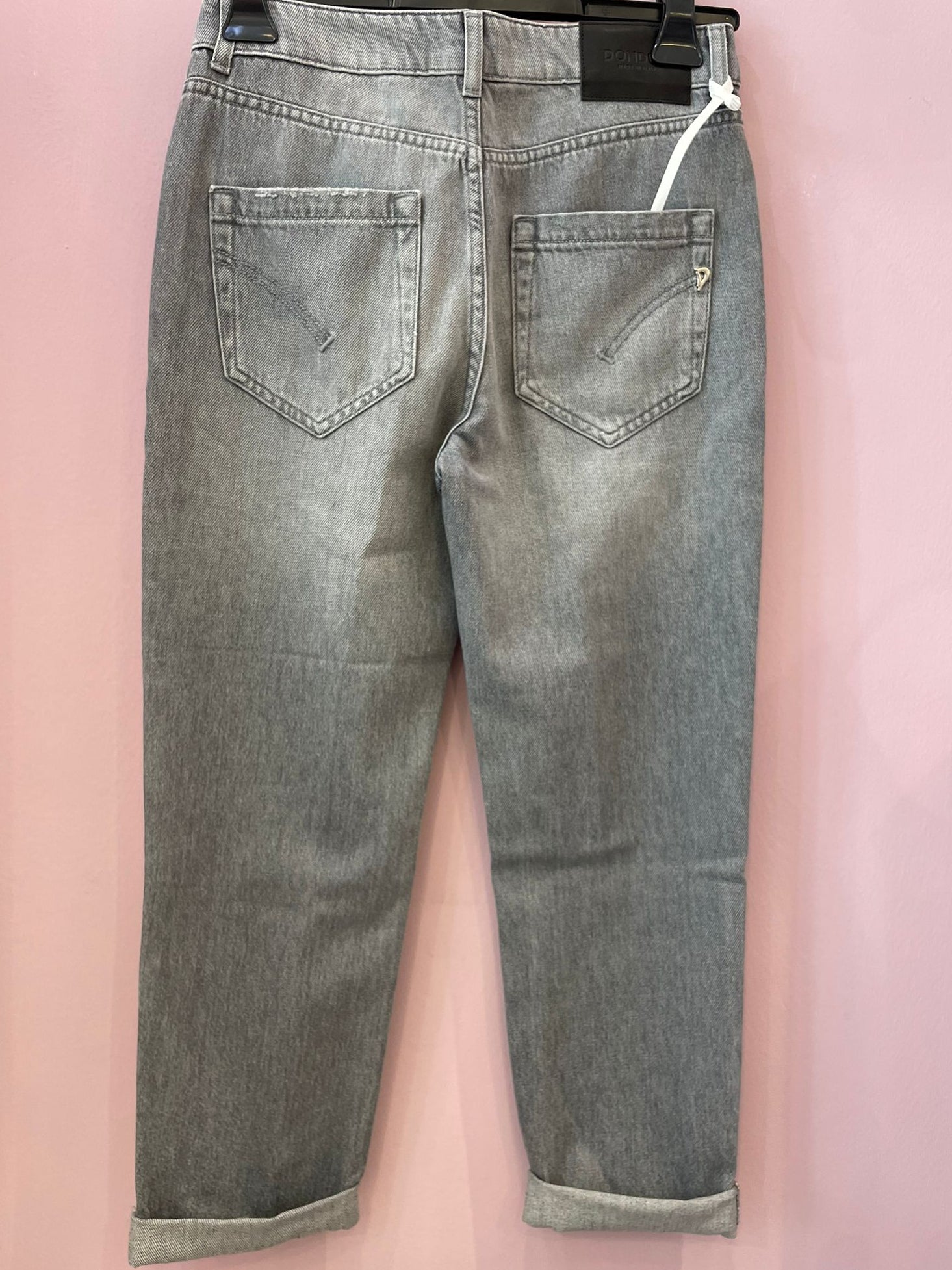 Jeans Dondup grigio con mini borchie