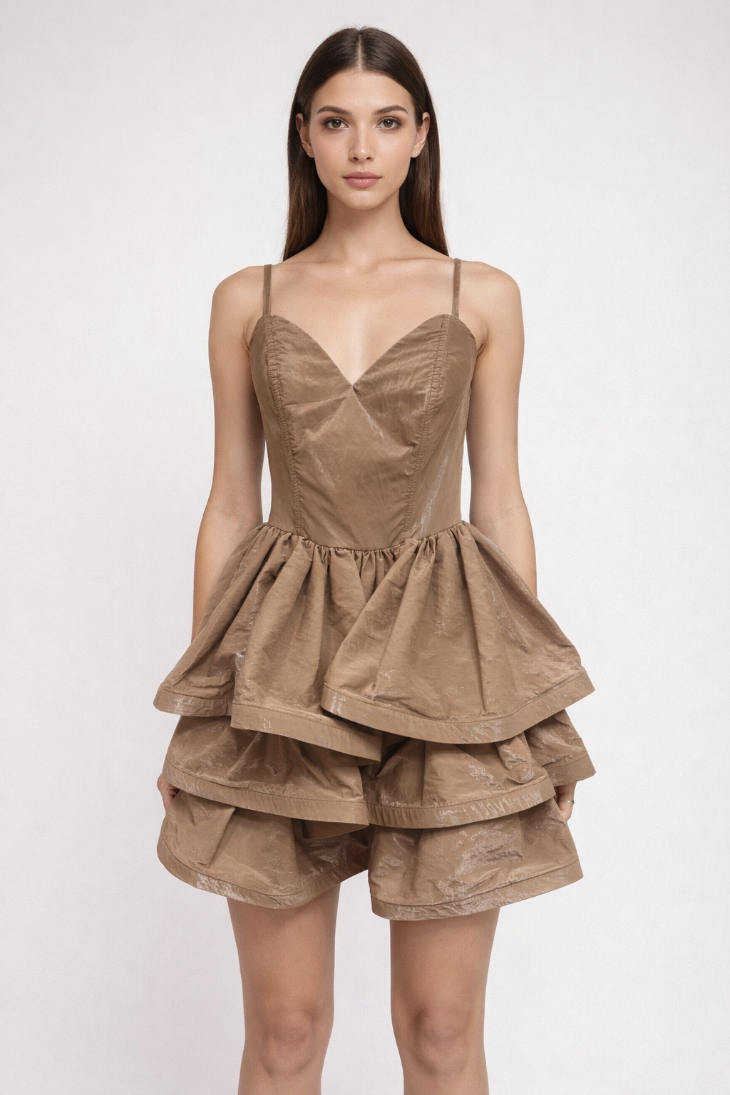Abito mini Elisabetta Franchi con balze strutturate