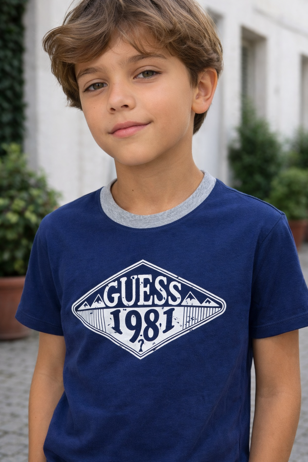T-shirt bambino Guess blu