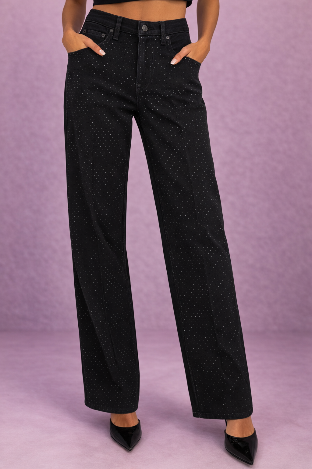 Jeans neri Dondup con strass