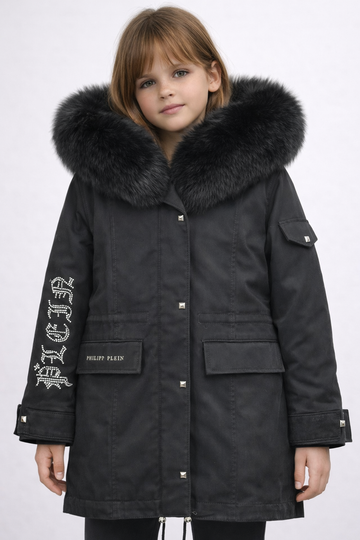 Parka skull double face gilet bimba