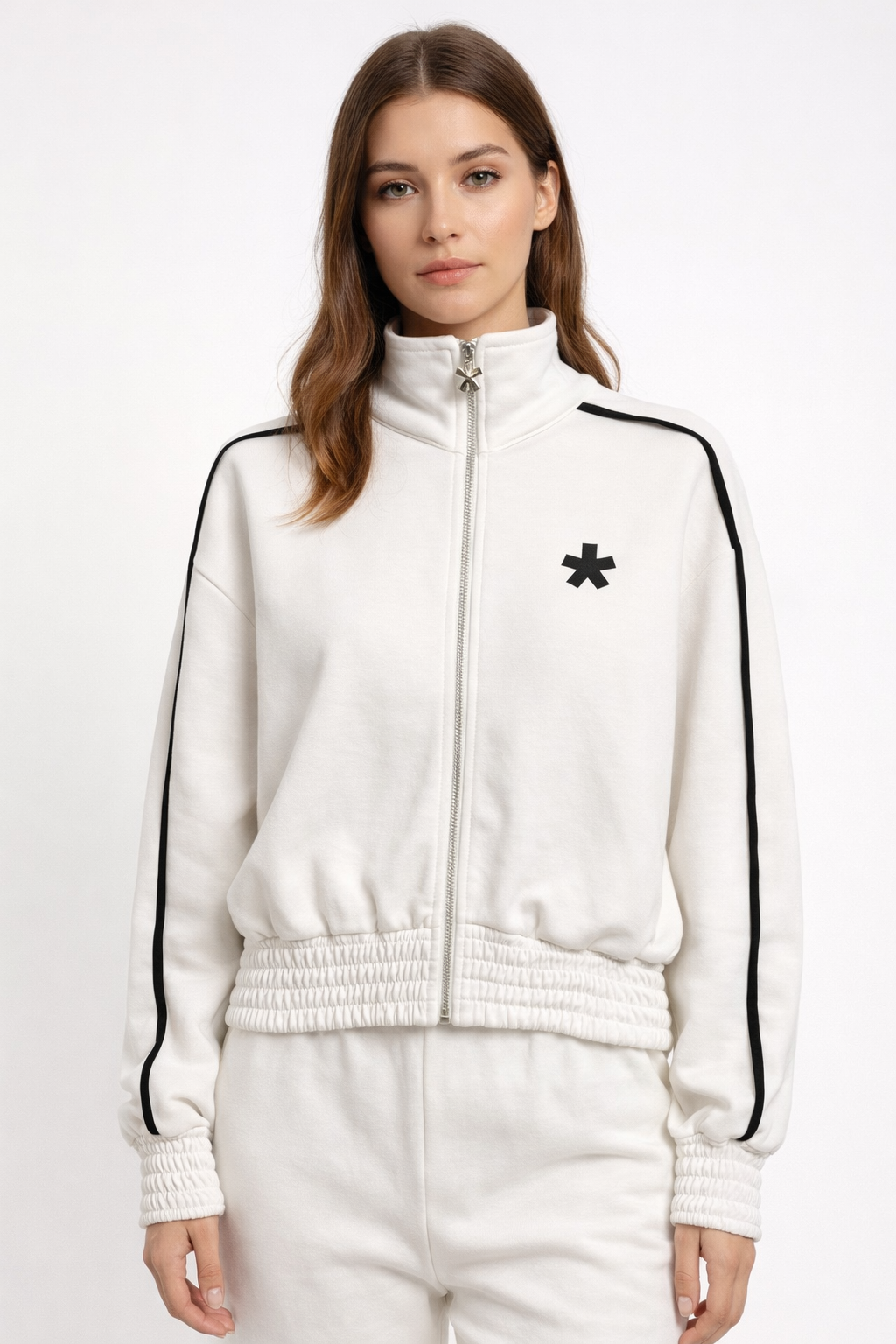 Felpa zip tecnico bianco COMME des FUCKDOWN*