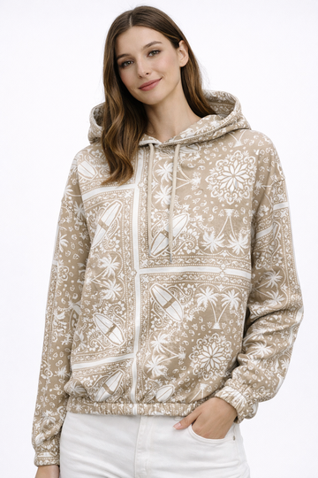 Felpa beige con stampa sul retro COMME des FUCKDOWN 8