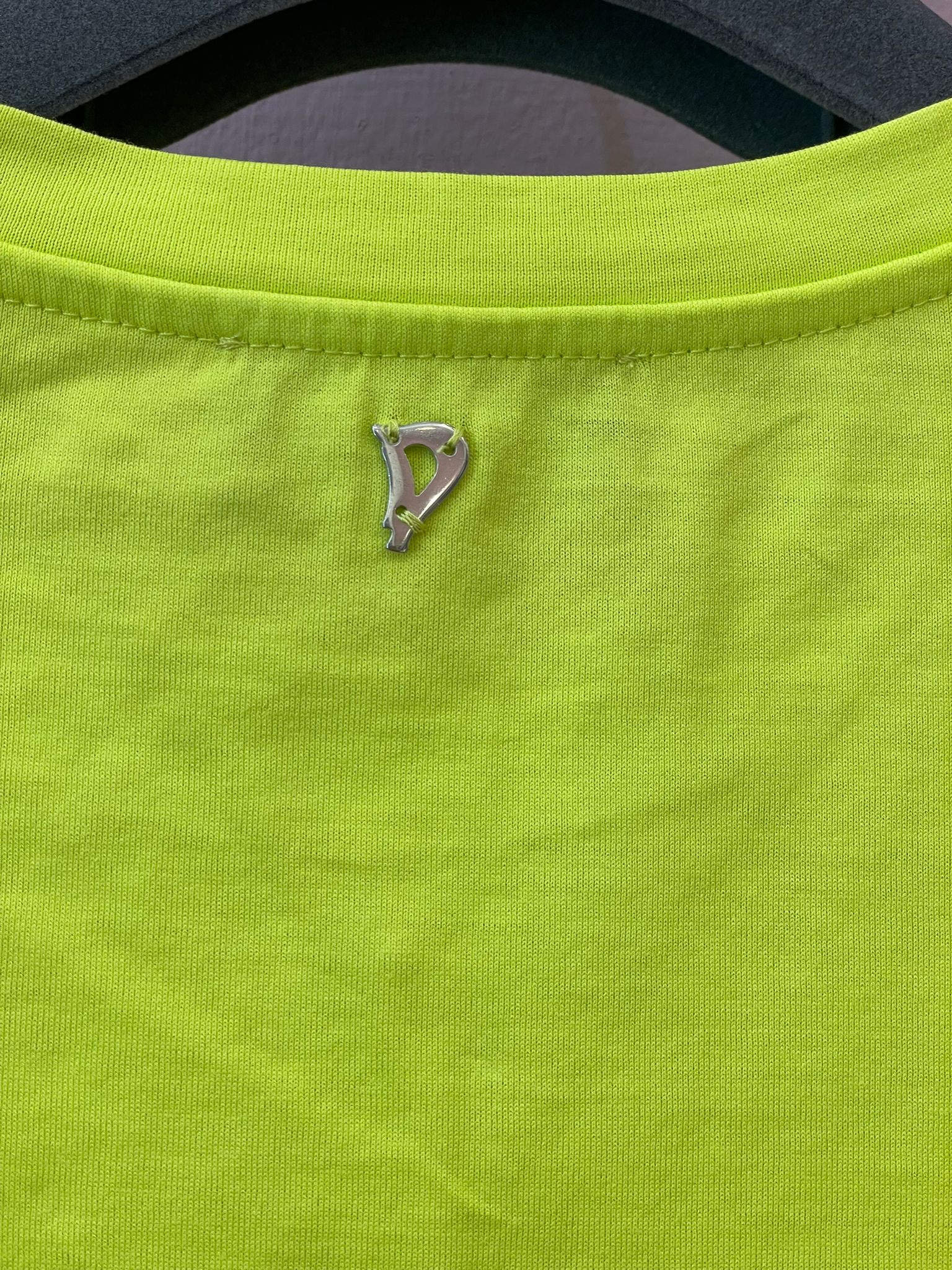 T-shirt Dondup con strass verde acido
