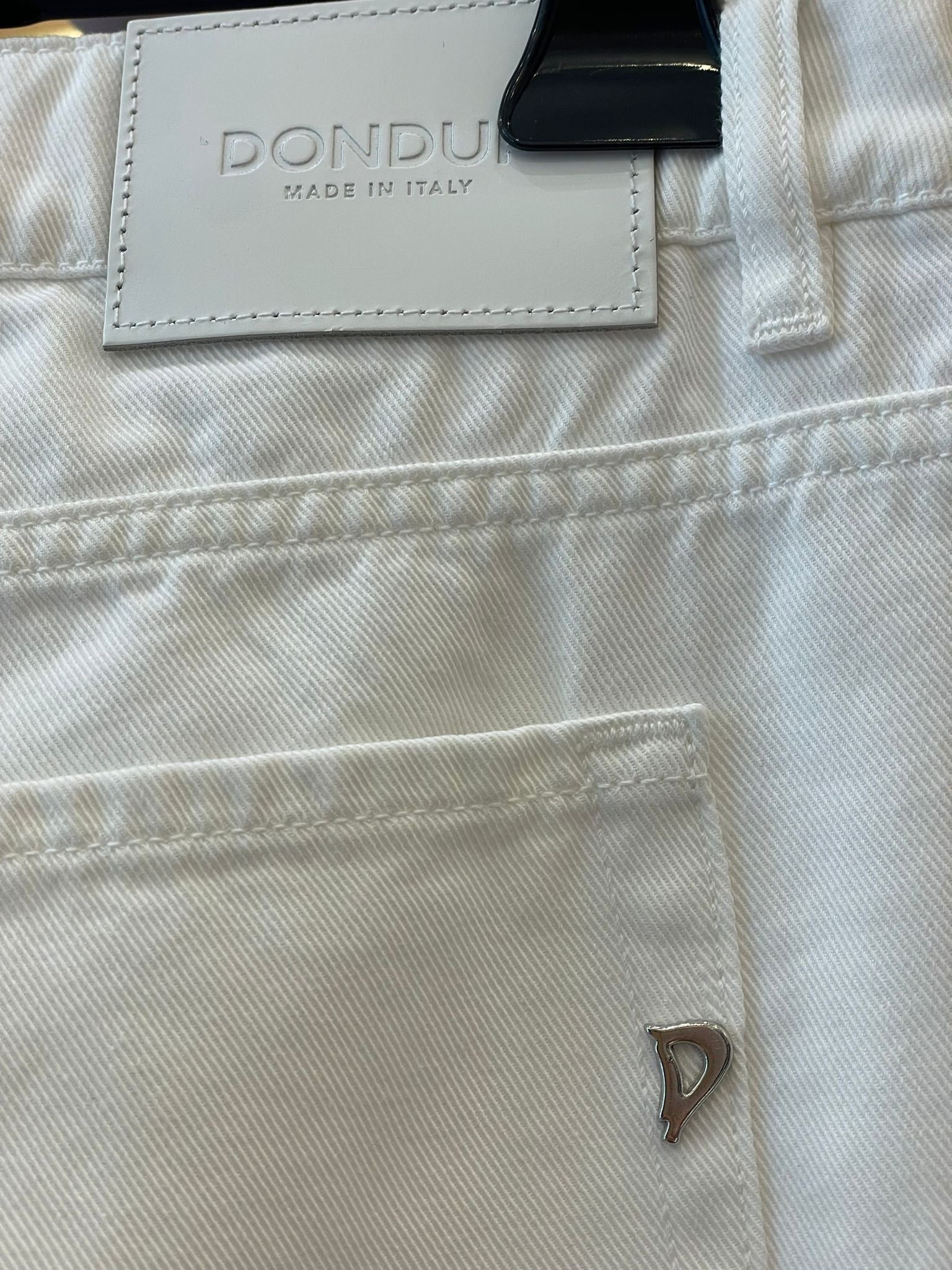 Jeans a sigaretta Dondup bianco ottico