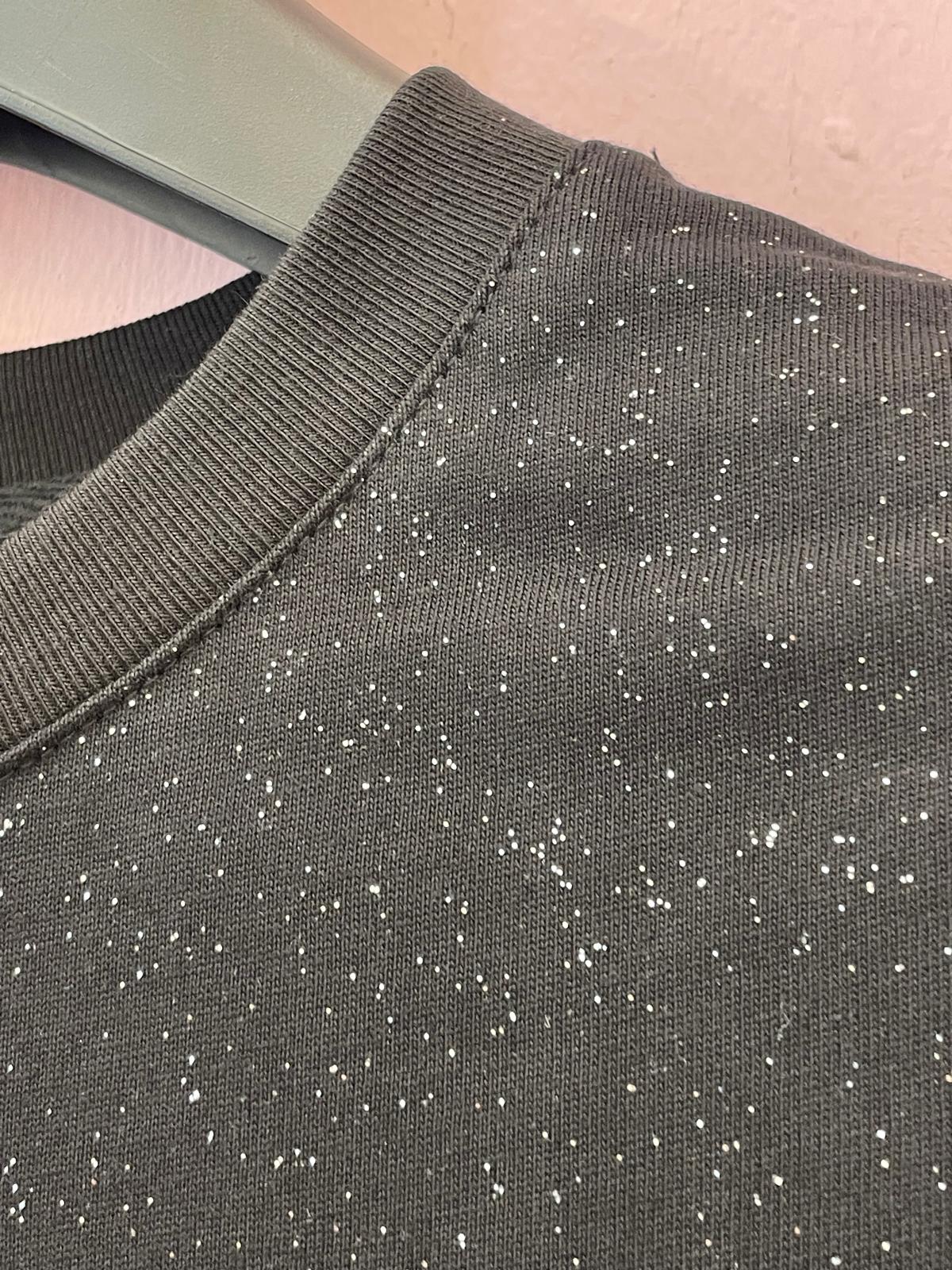 T-shirt ELEH  elegante nera con brillantini interni
