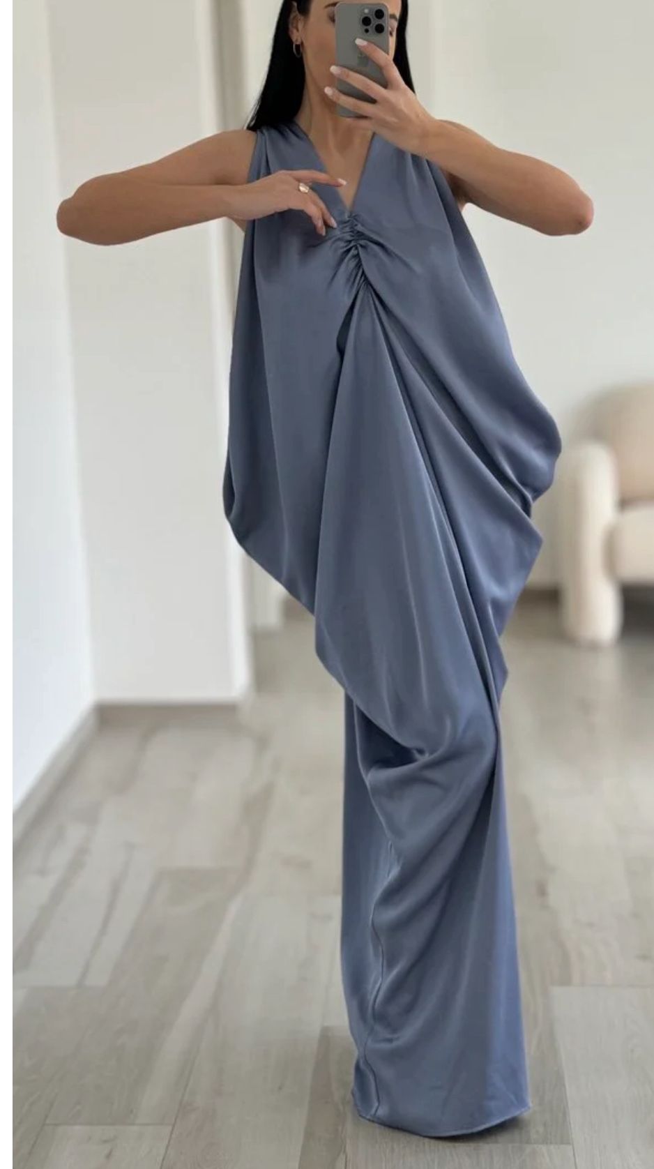 Vestito lungo indaco ELEH