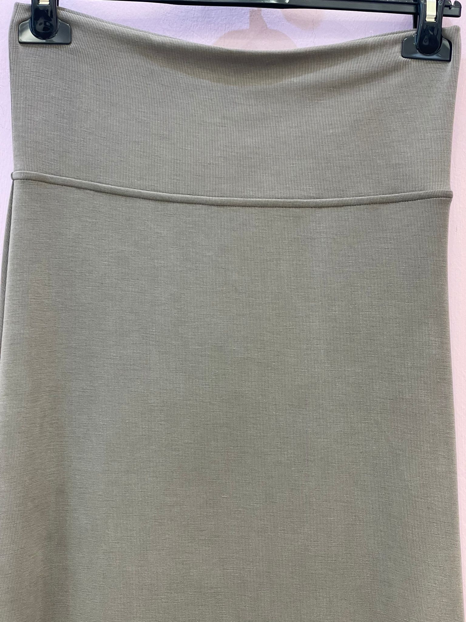 Gonna lunga elasticizzata  Grigio fango ELEH