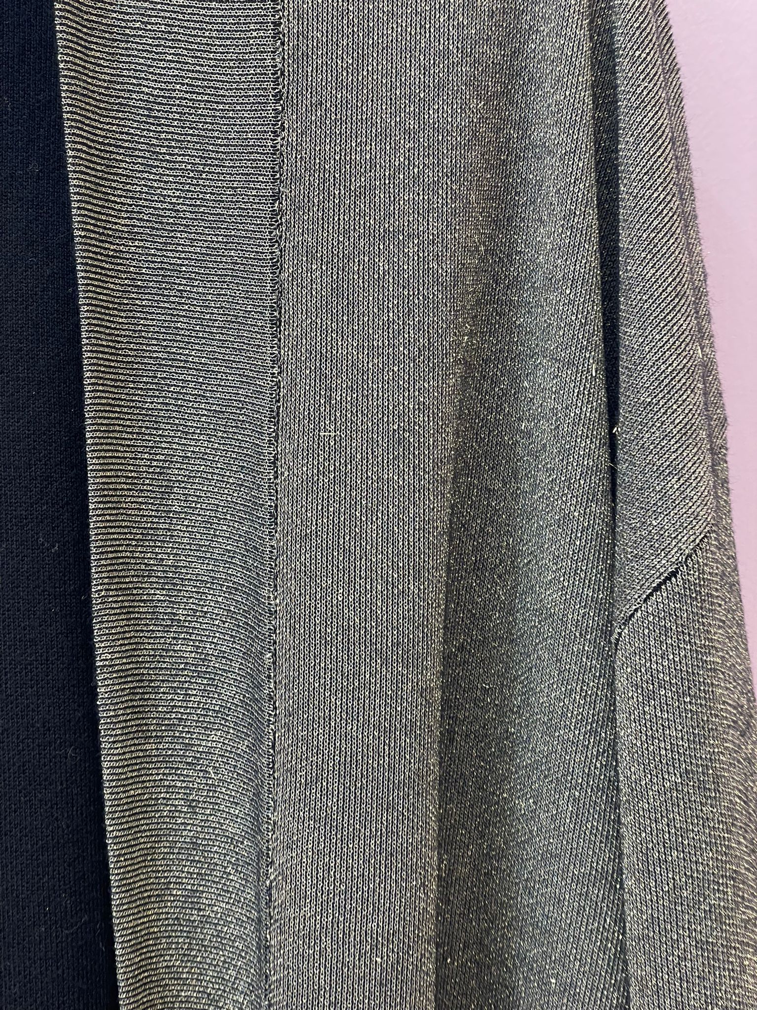 Cardigan in viscosa exstrafine MAIDAMILA nero laminato