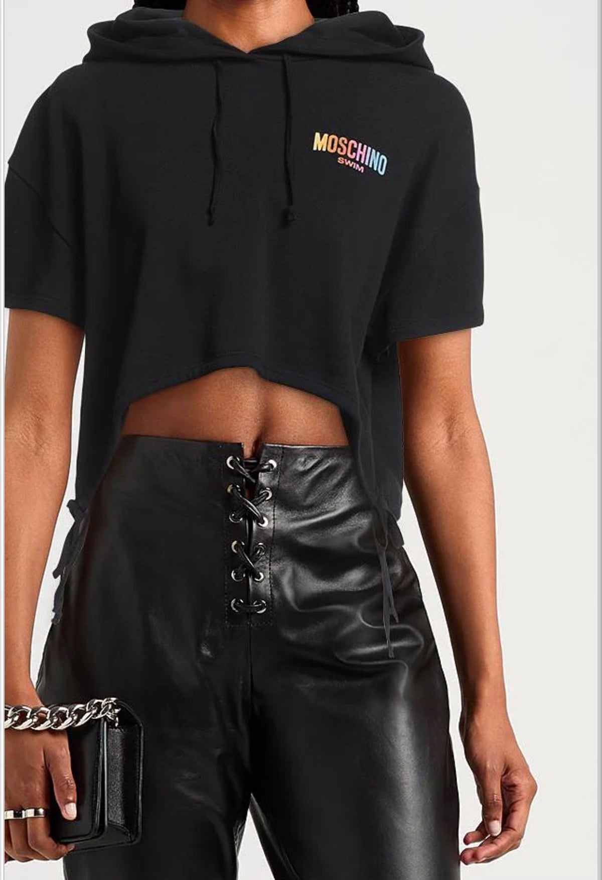 Felpa crop Moschino Swim