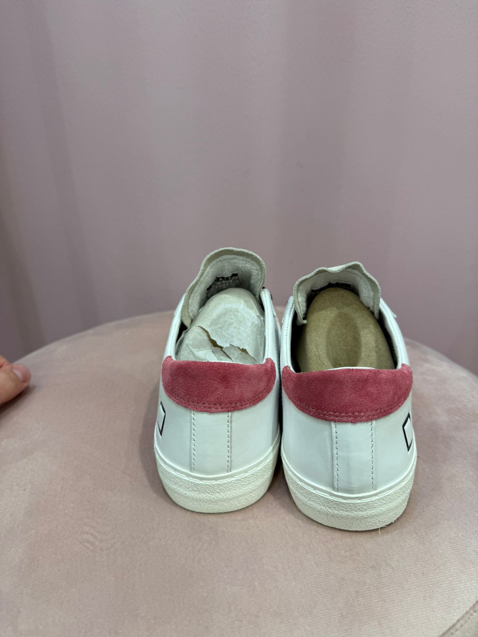 Sneakers D.A.T.E. in pelle bianca