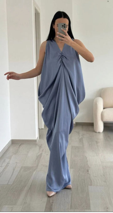 Vestito lungo indaco ELEH