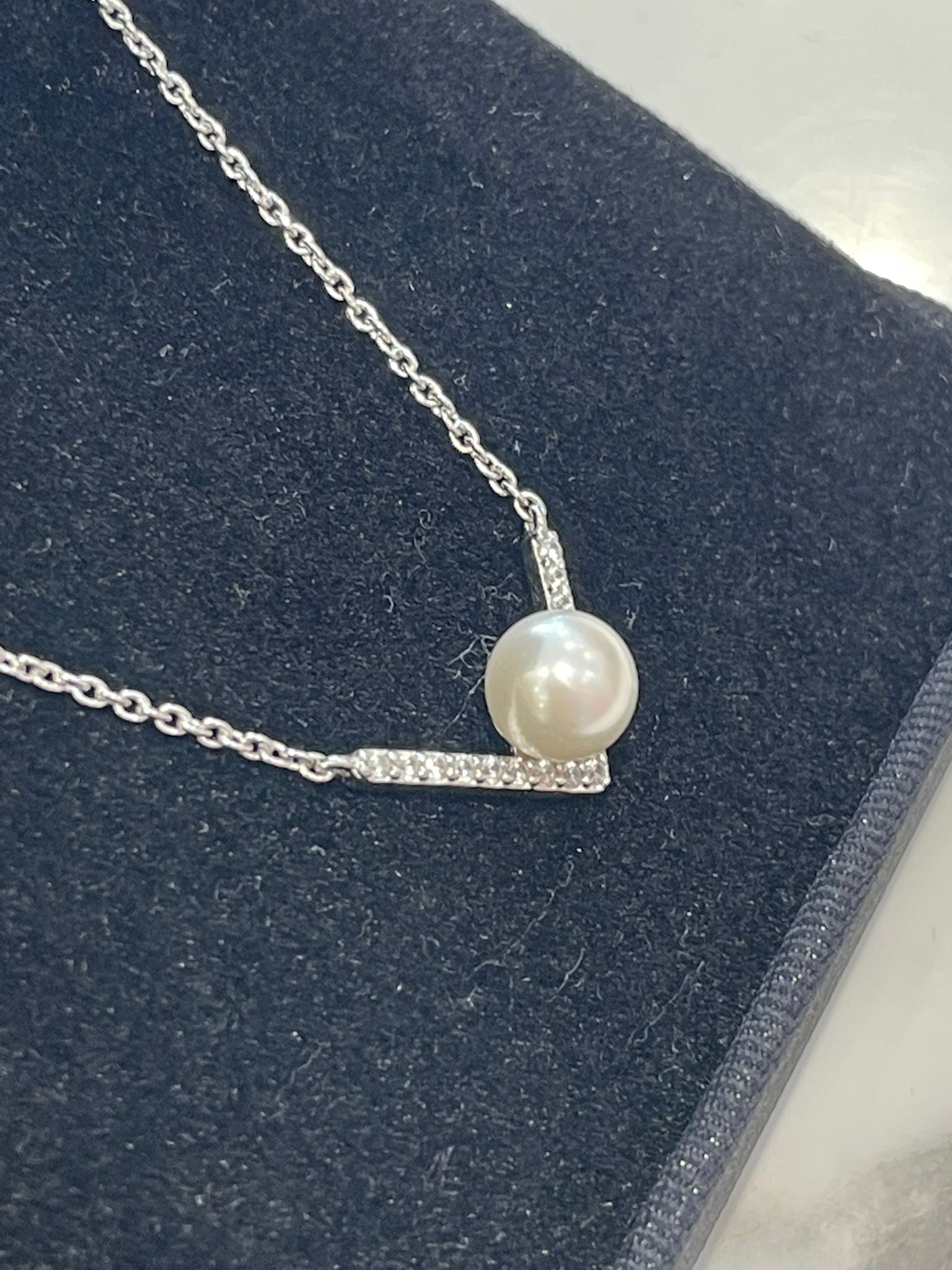 Collana diamonfiore con perla