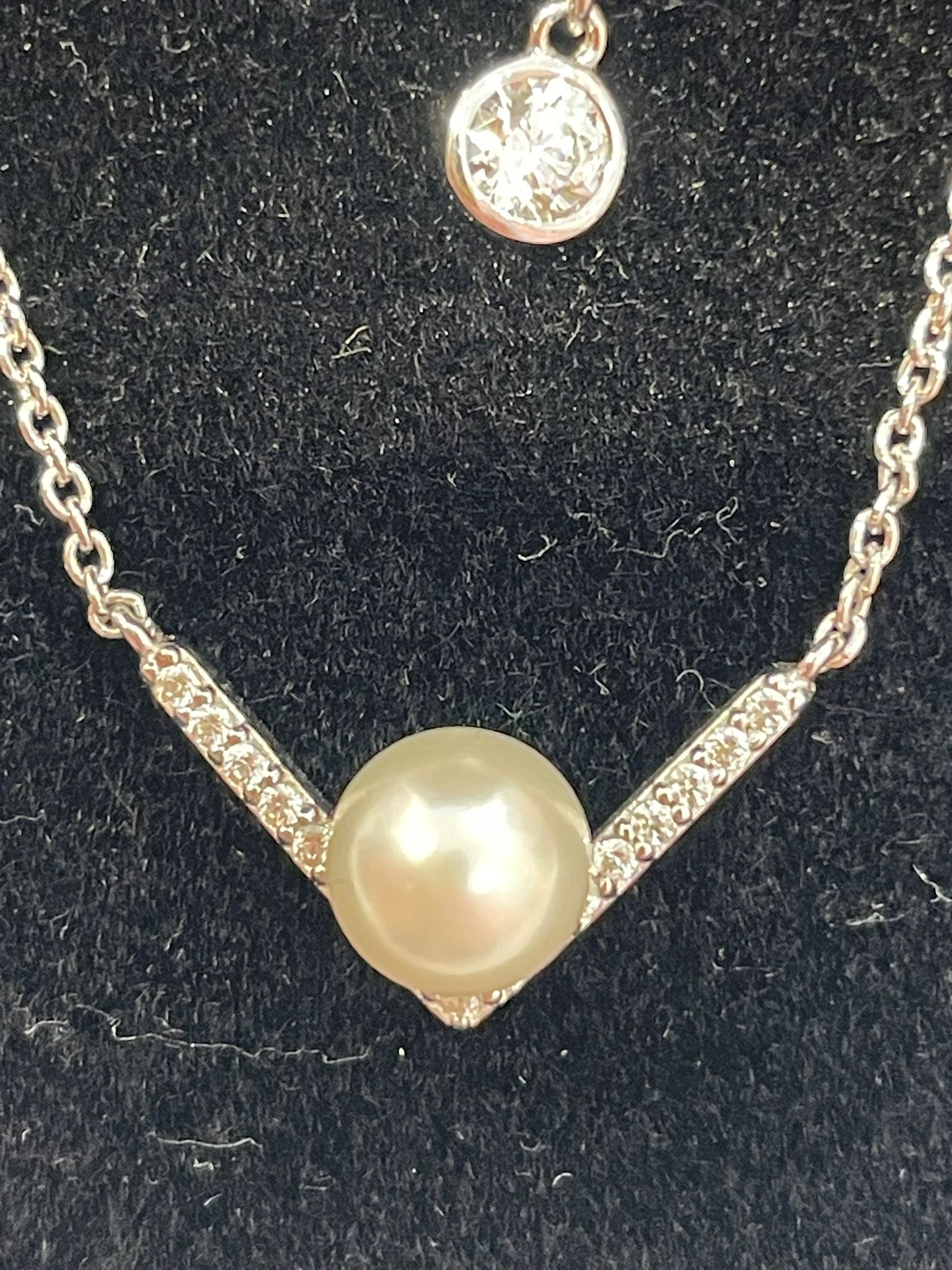 Collana diamonfiore con perla