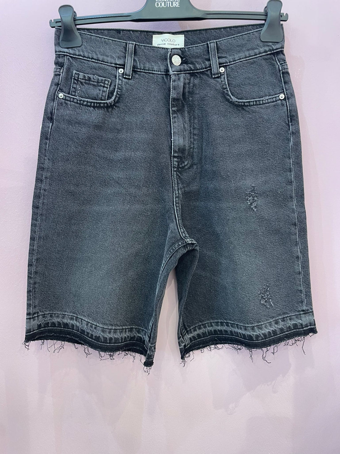 Jeans a Bermuda nero Vicolo