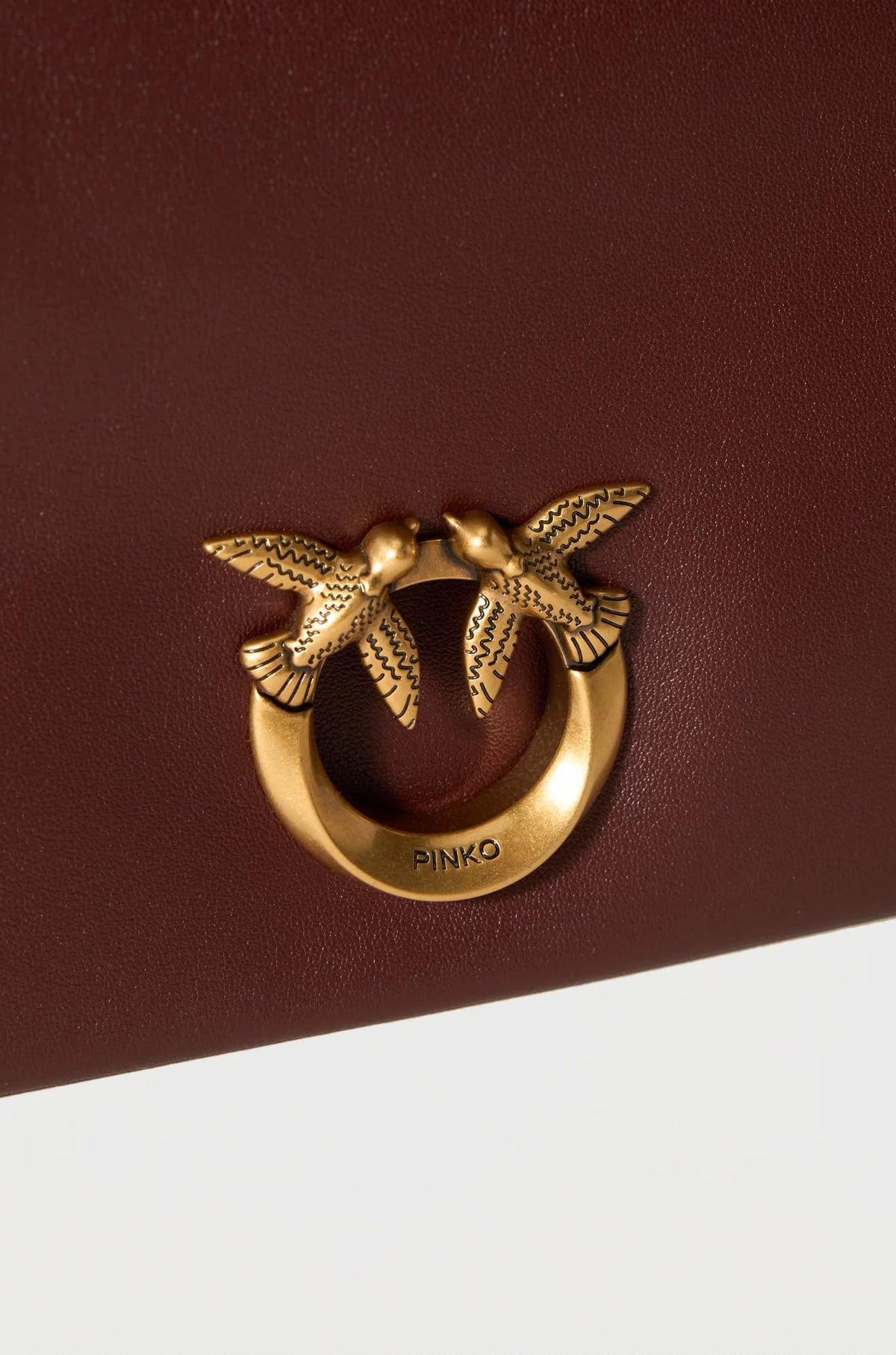 PINKO – Borsa Love Bag in pelle bordeaux