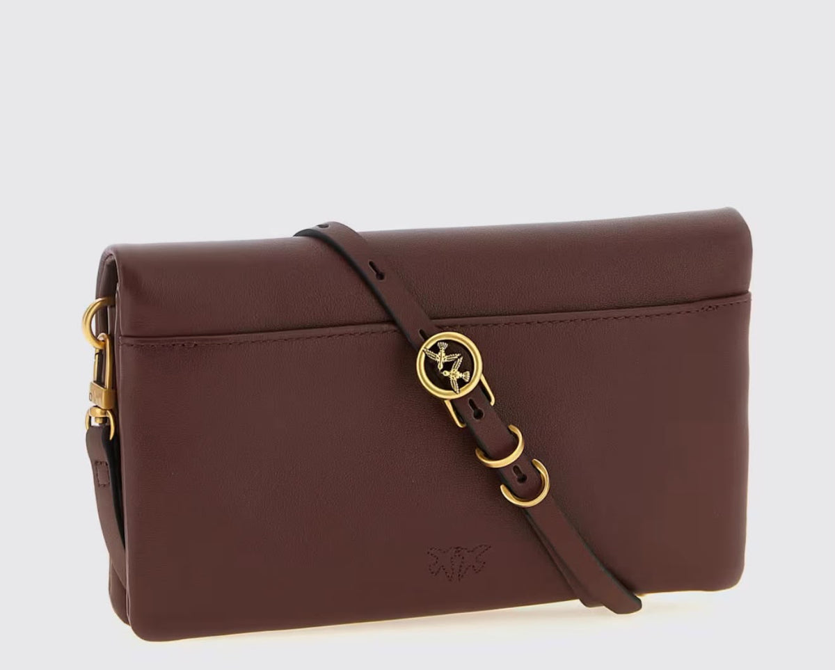 PINKO – Borsa Love Bag in pelle bordeaux