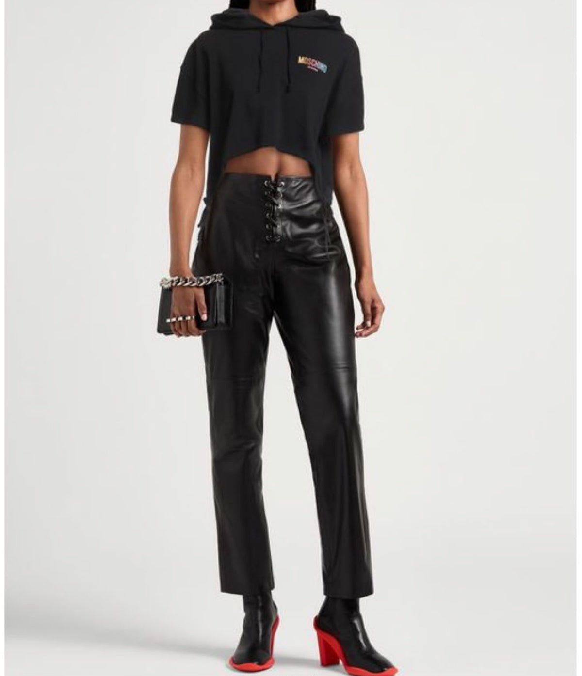 Felpa crop Moschino Swim