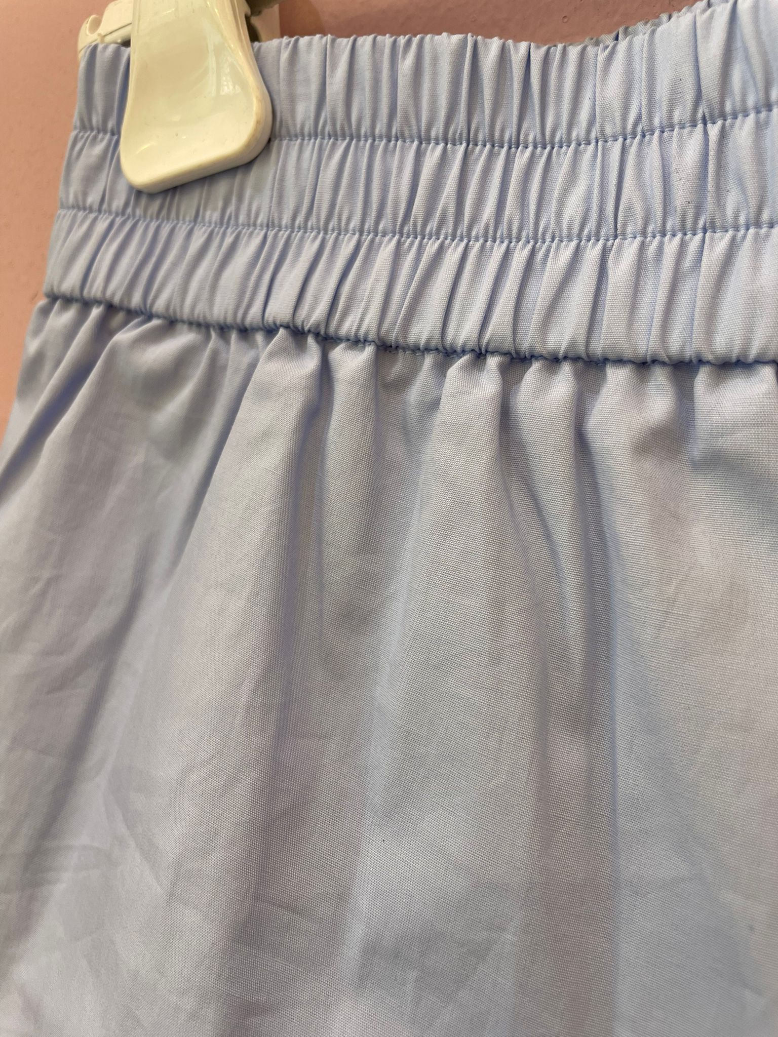 Pantaloncino Dondup celeste pastello con perline in Swarovski