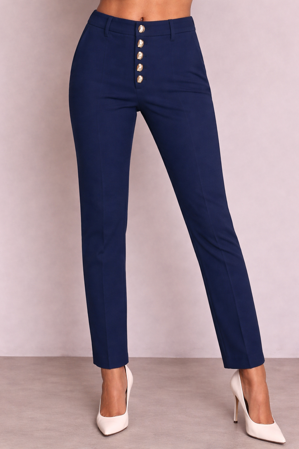 Pantalone elegante a sigaretta Dondup blue Navy