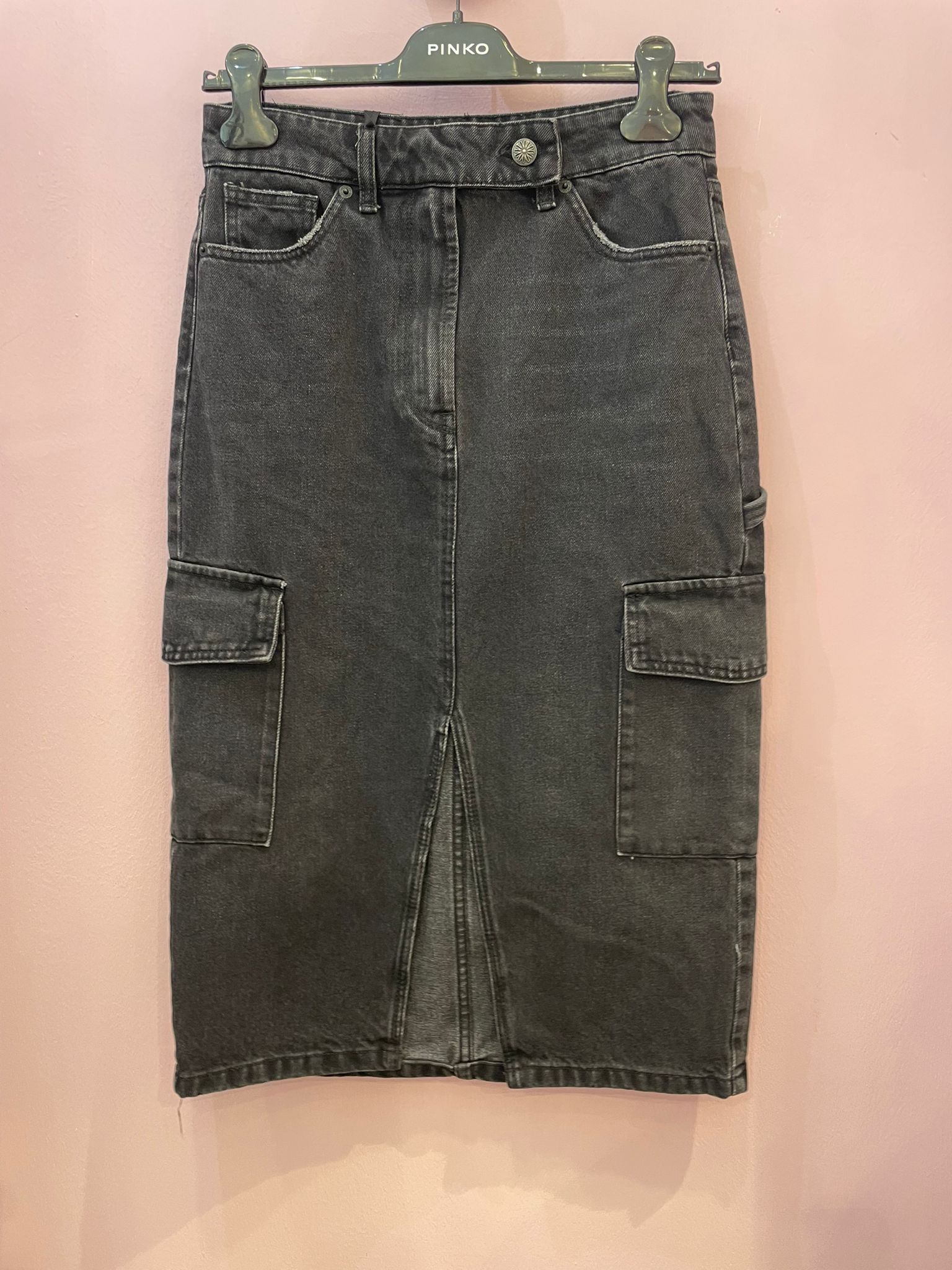 Gonna cargo Vicolo in denim nero