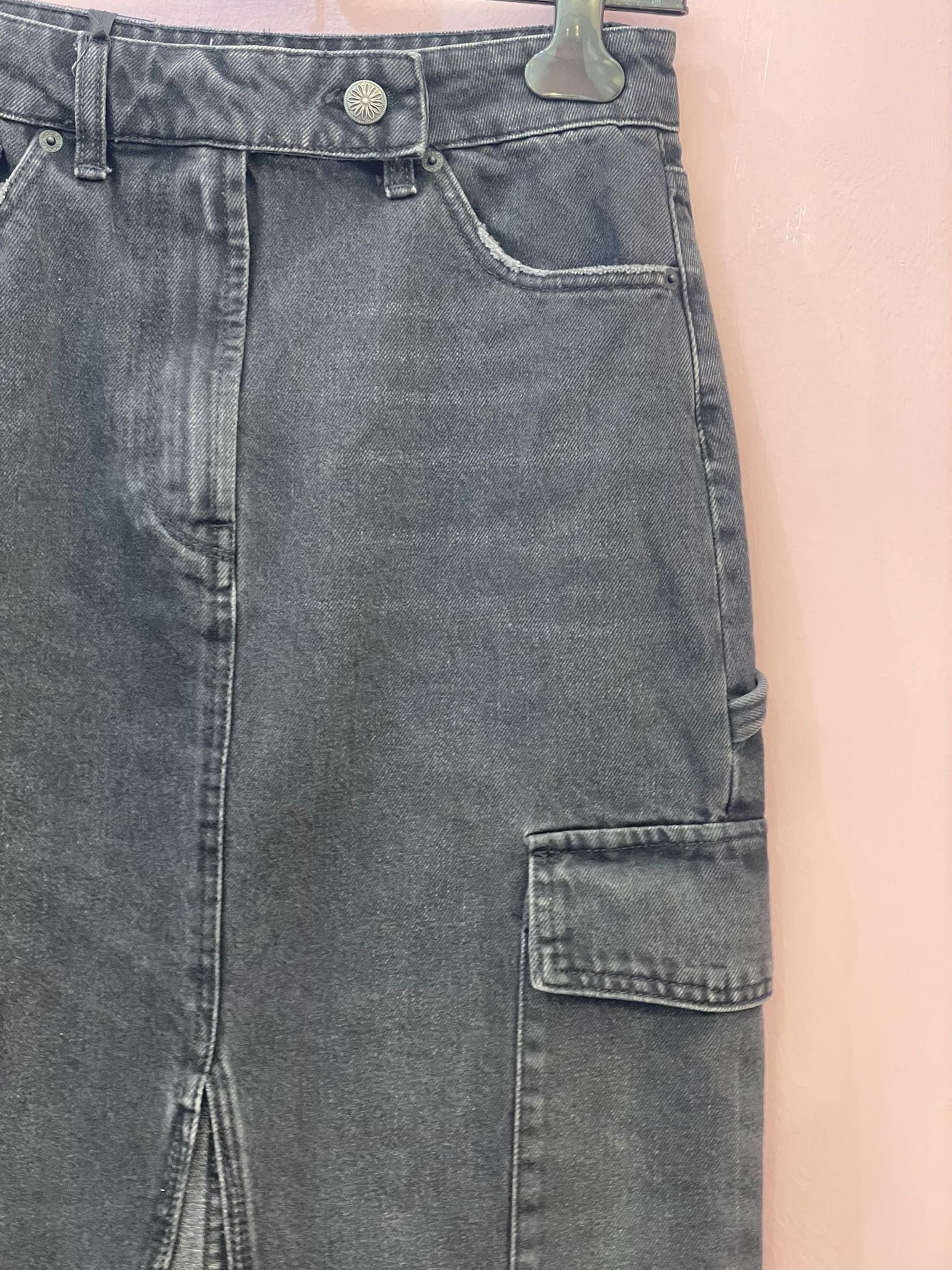 Gonna cargo Vicolo in denim nero