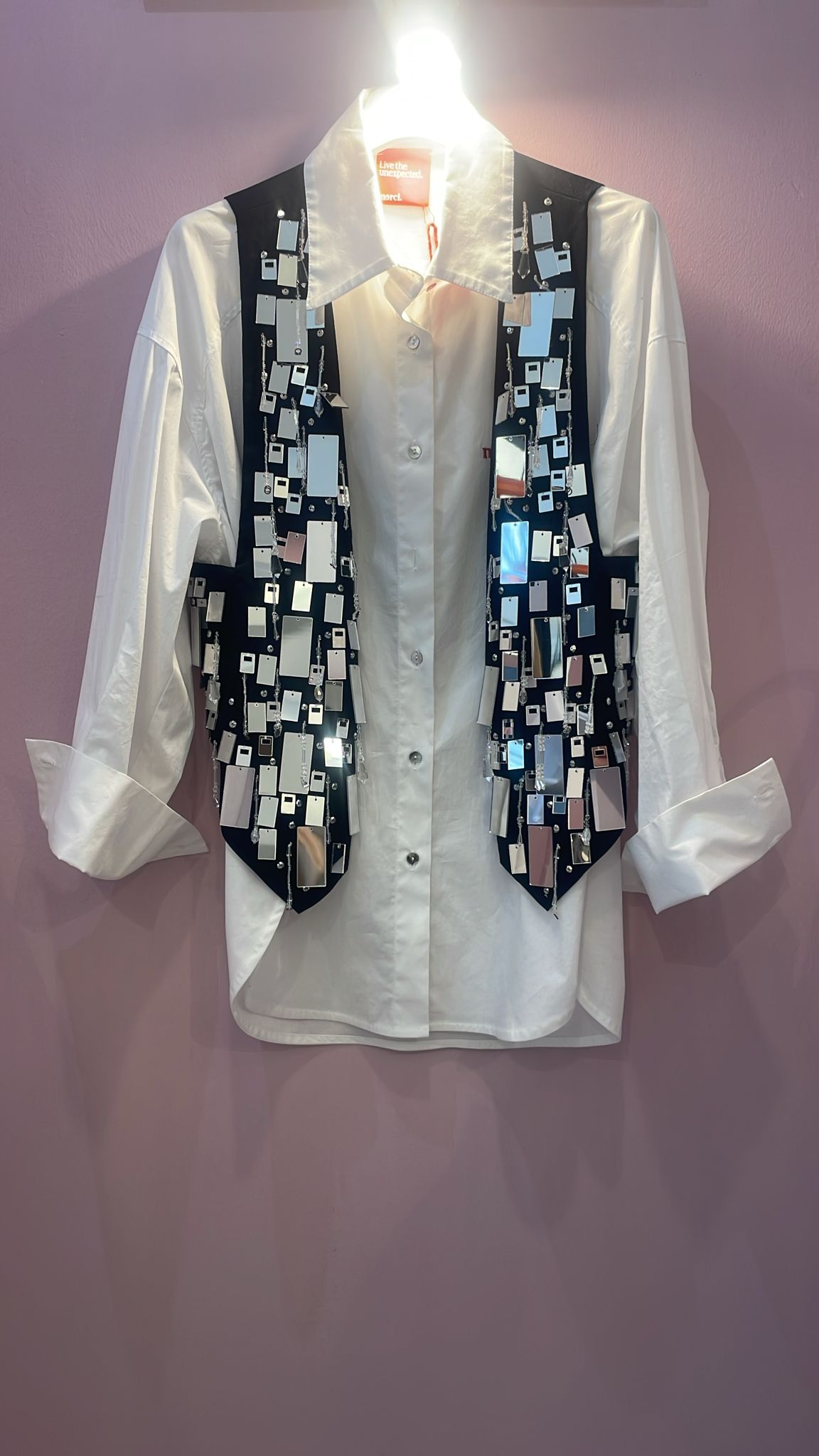 Camicia merci abbinata a gilet Dondup