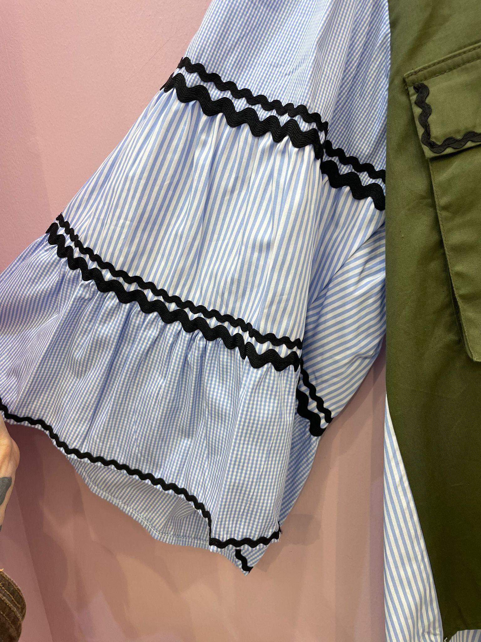 Camicia over verde militare
