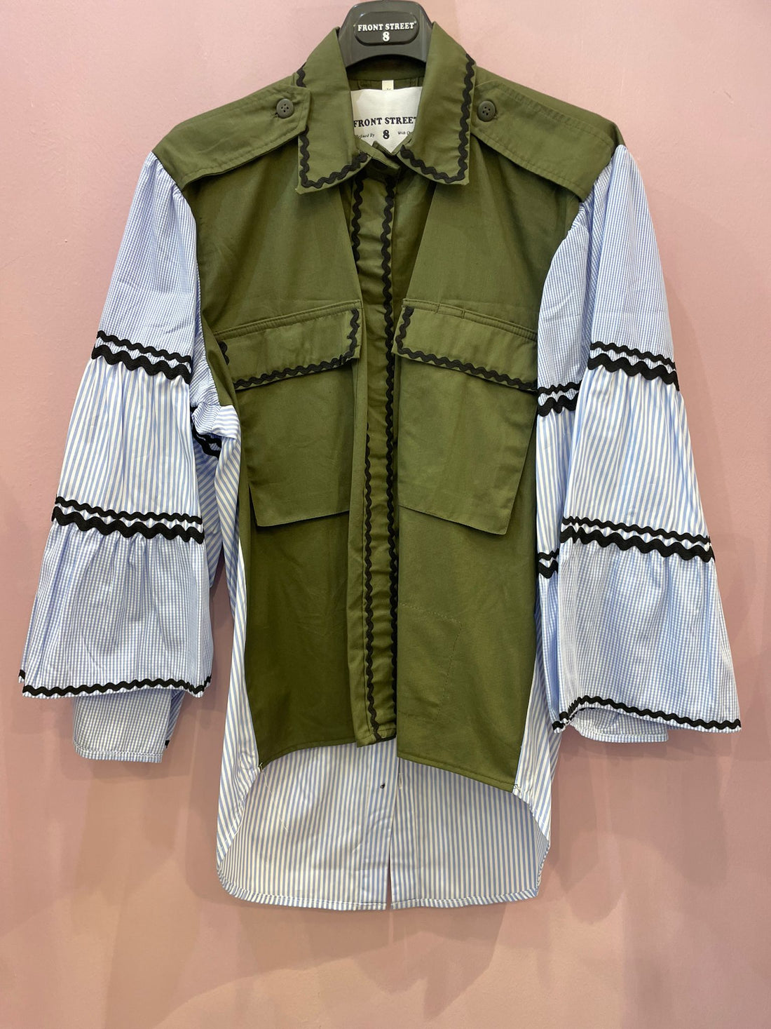 Camicia over verde militare
