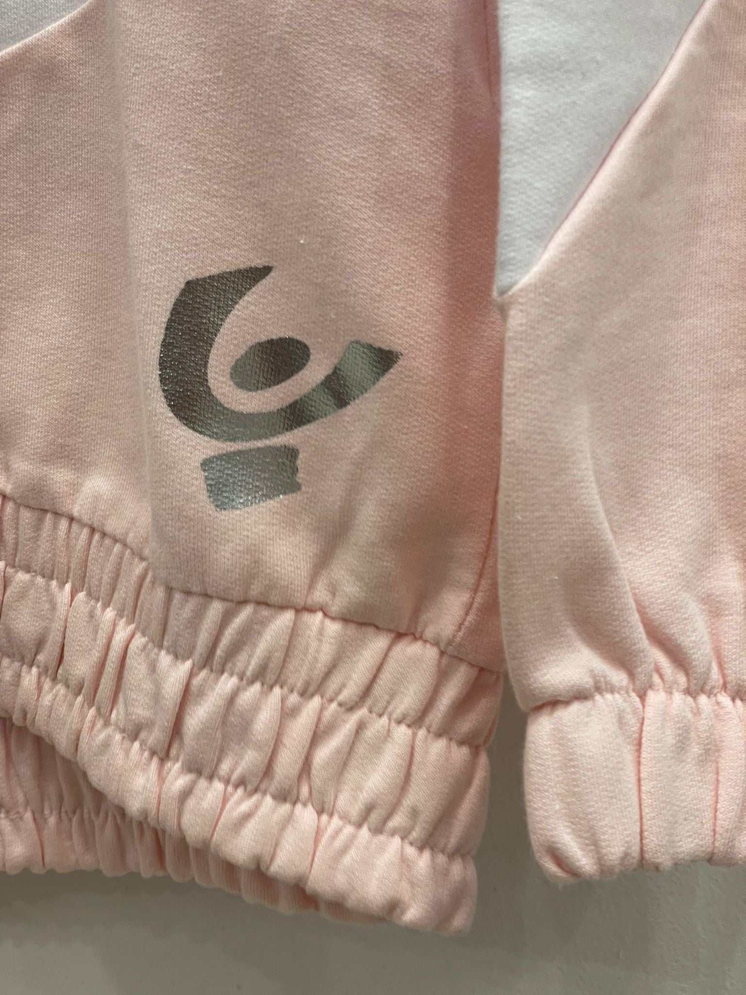 Felpa garzata grigio-rosa con zip FREDDY bimba 4 A+
