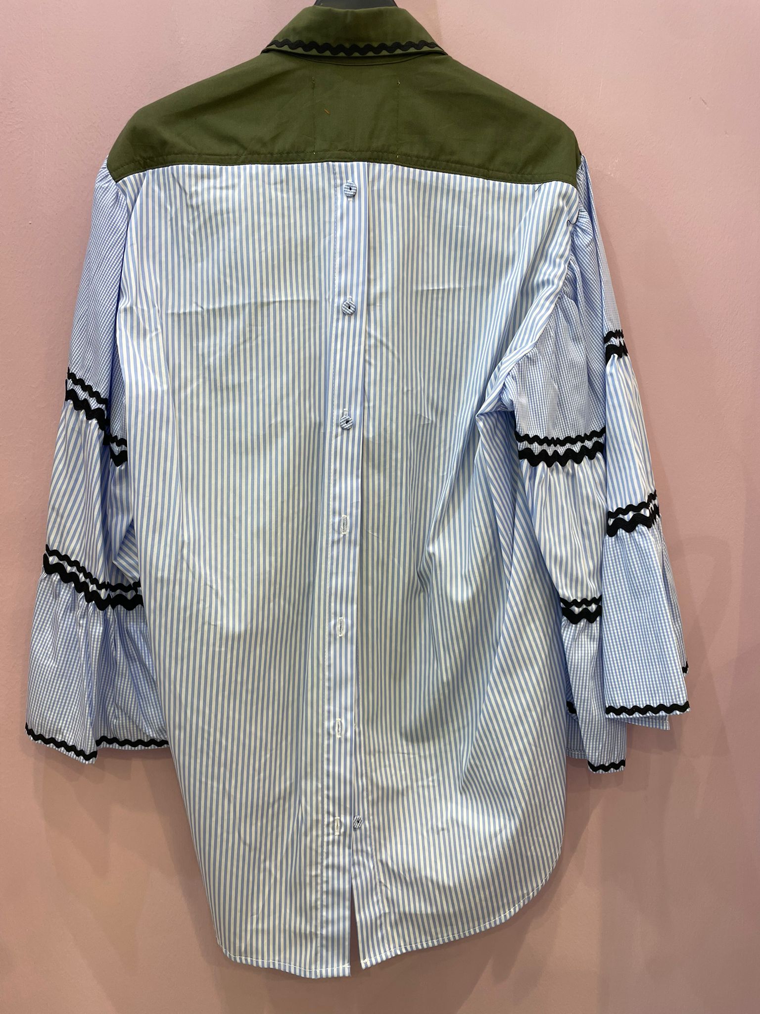 Camicia over verde militare