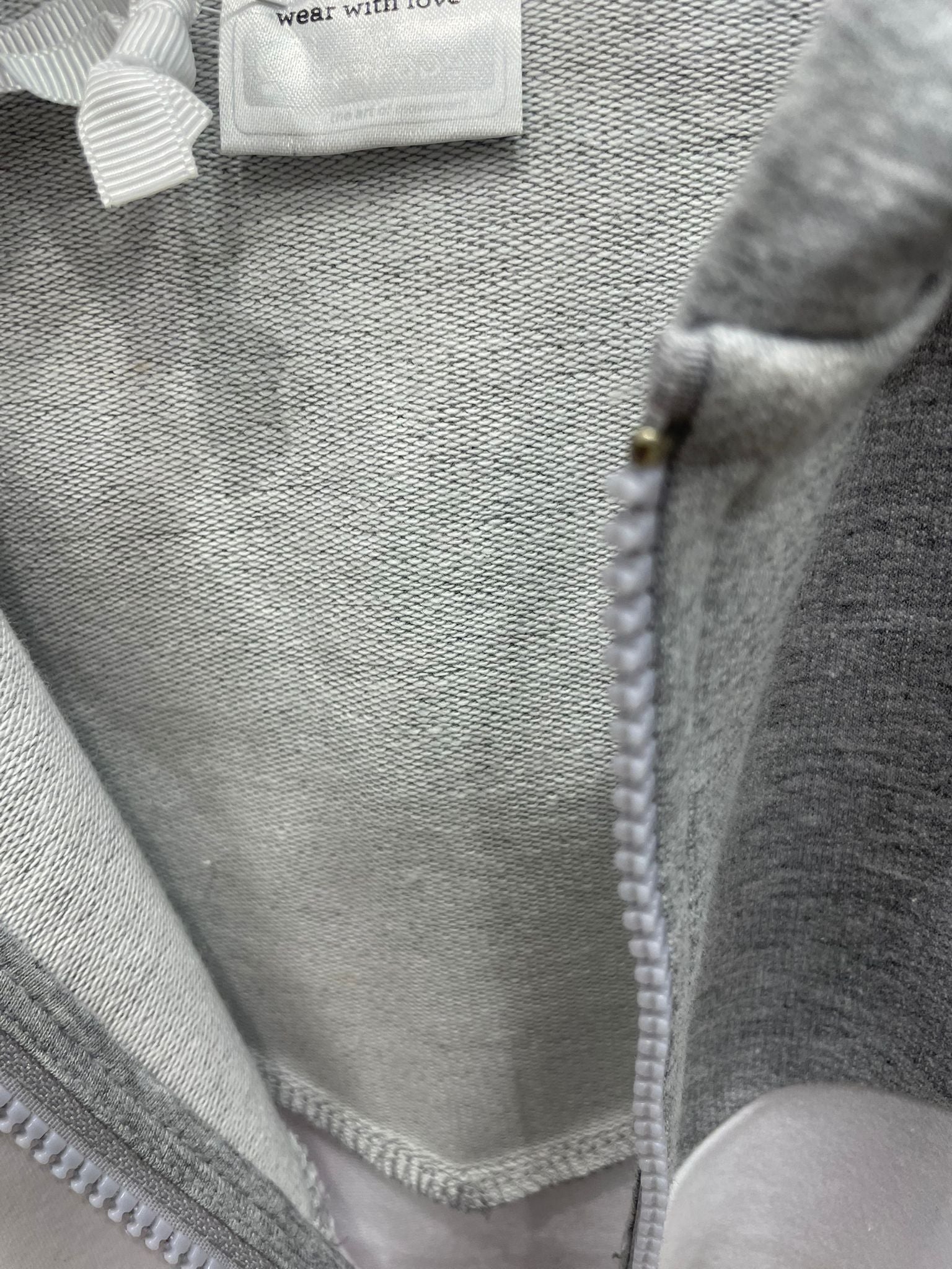 Felpa garzata grigio-rosa con zip FREDDY bimba 4 A+