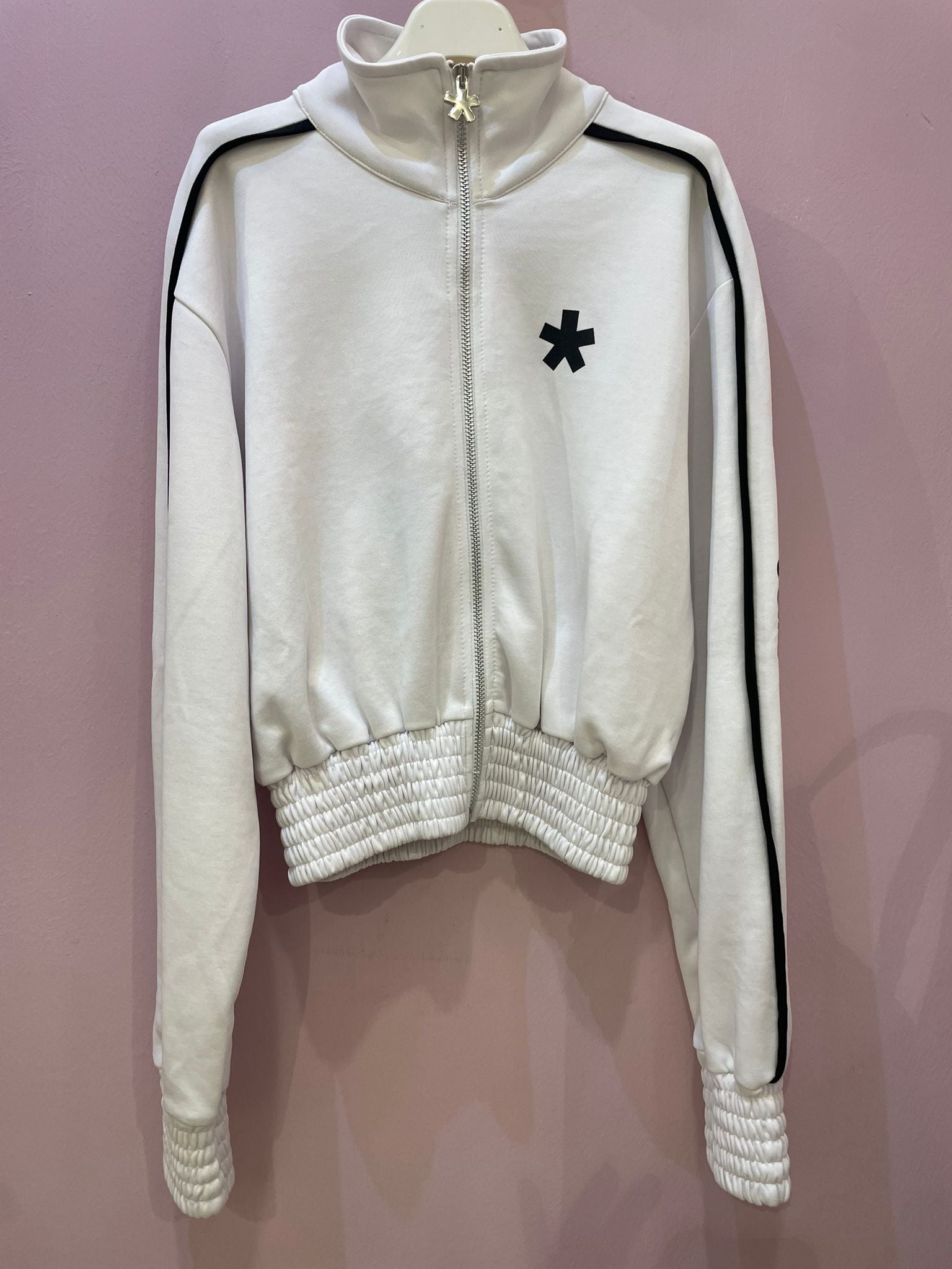 Felpa zip tecnico bianco COMME des FUCKDOWN*