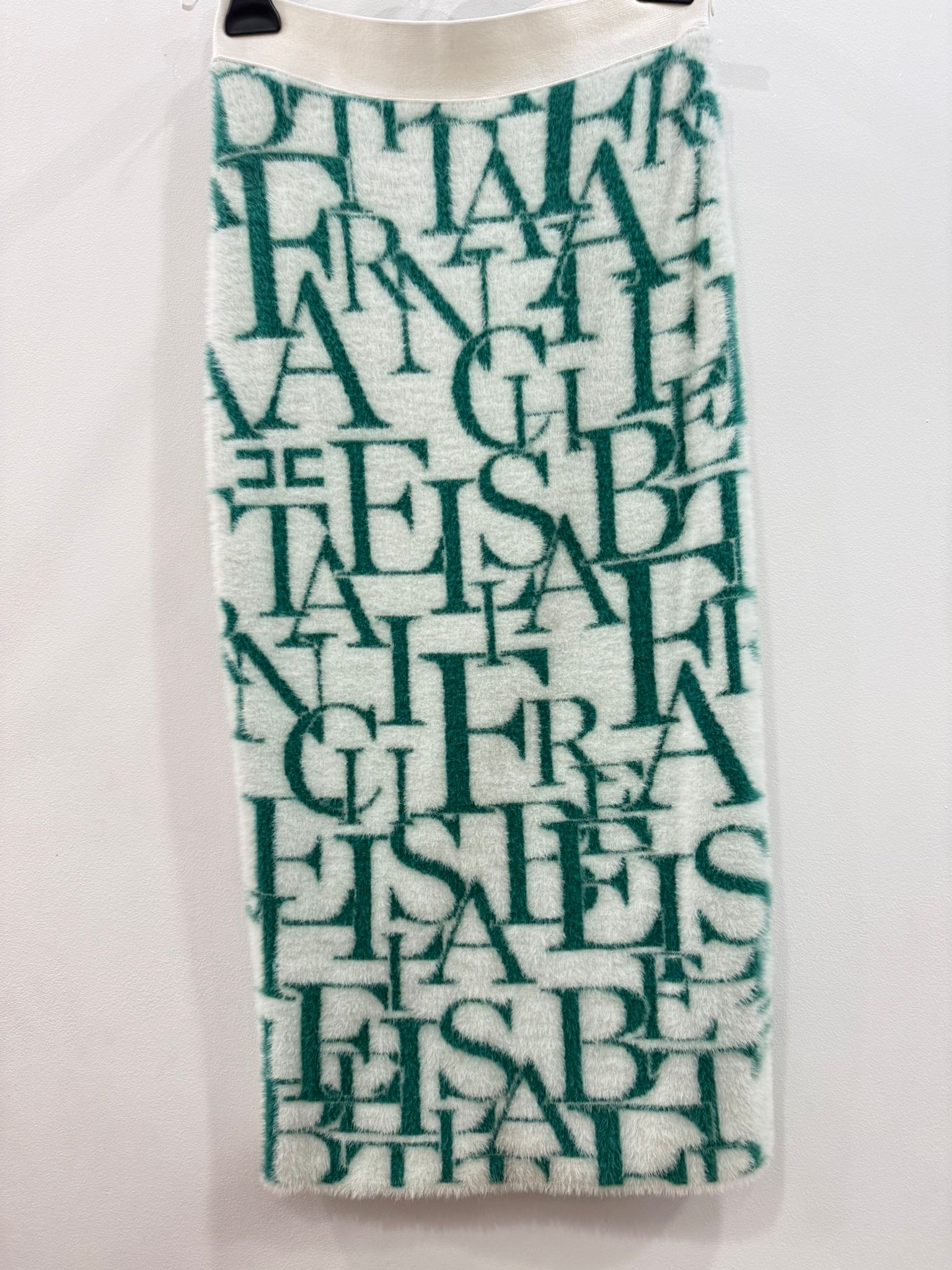 Gonna Elisabetta franchi avorio smeraldo