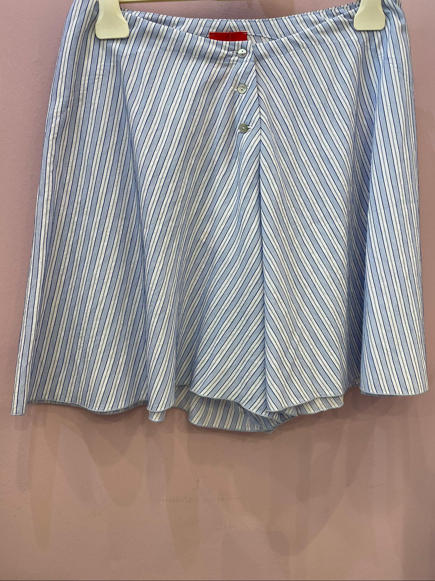 Pantaloncino MERCI a righe celeste