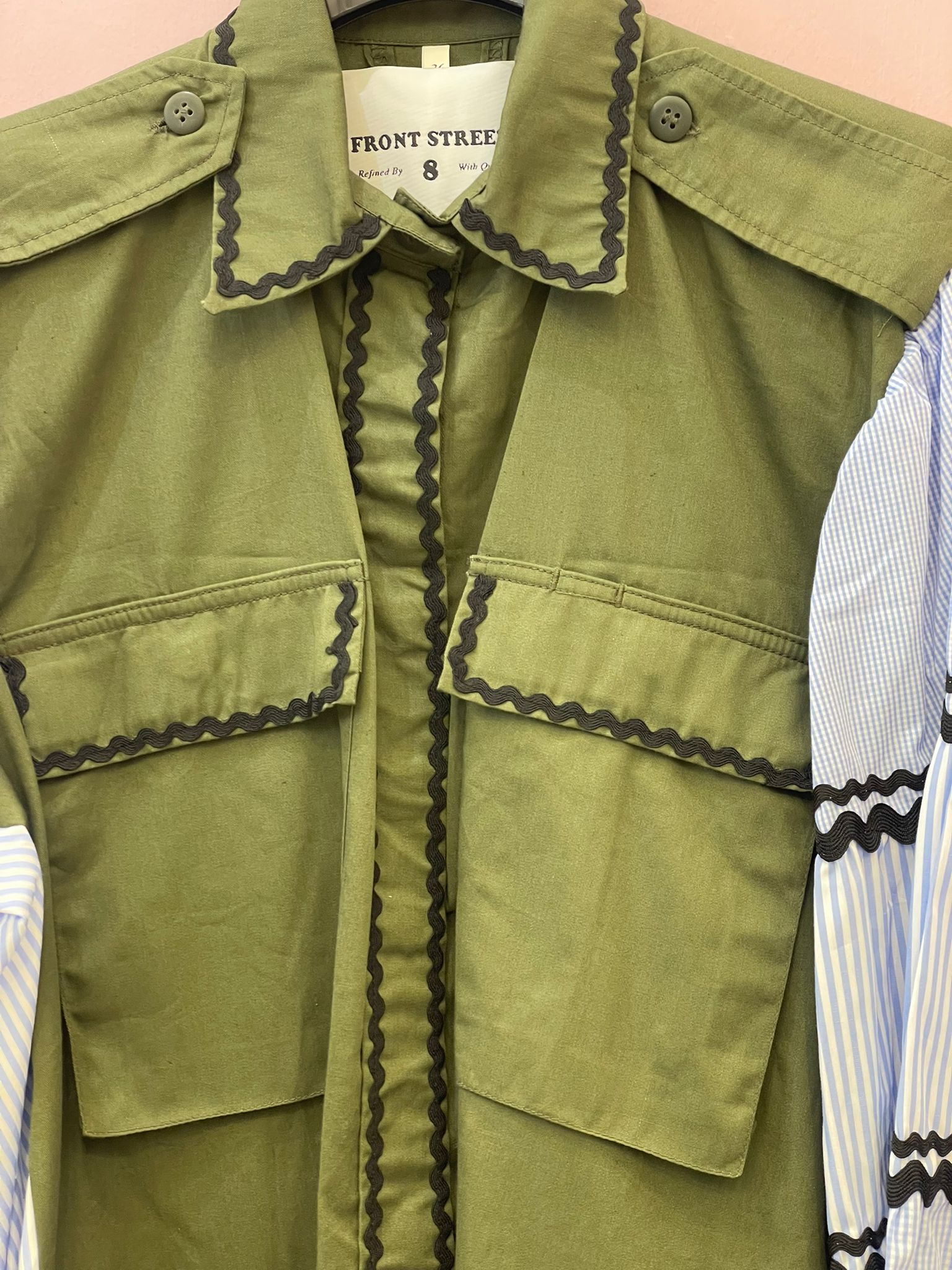 Camicia over verde militare