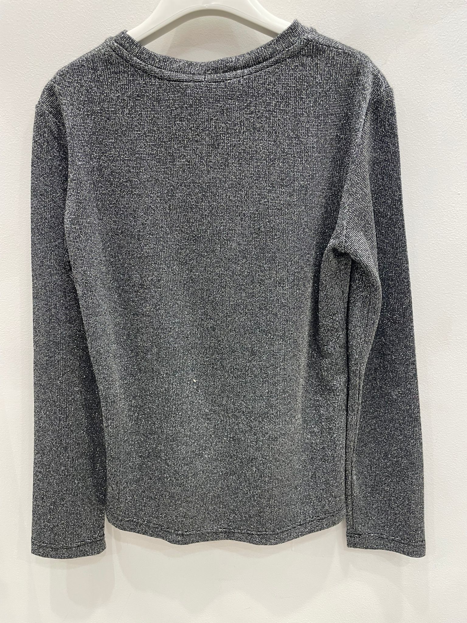 Maglia manica lunga bimba grigio laminato FUN&FU