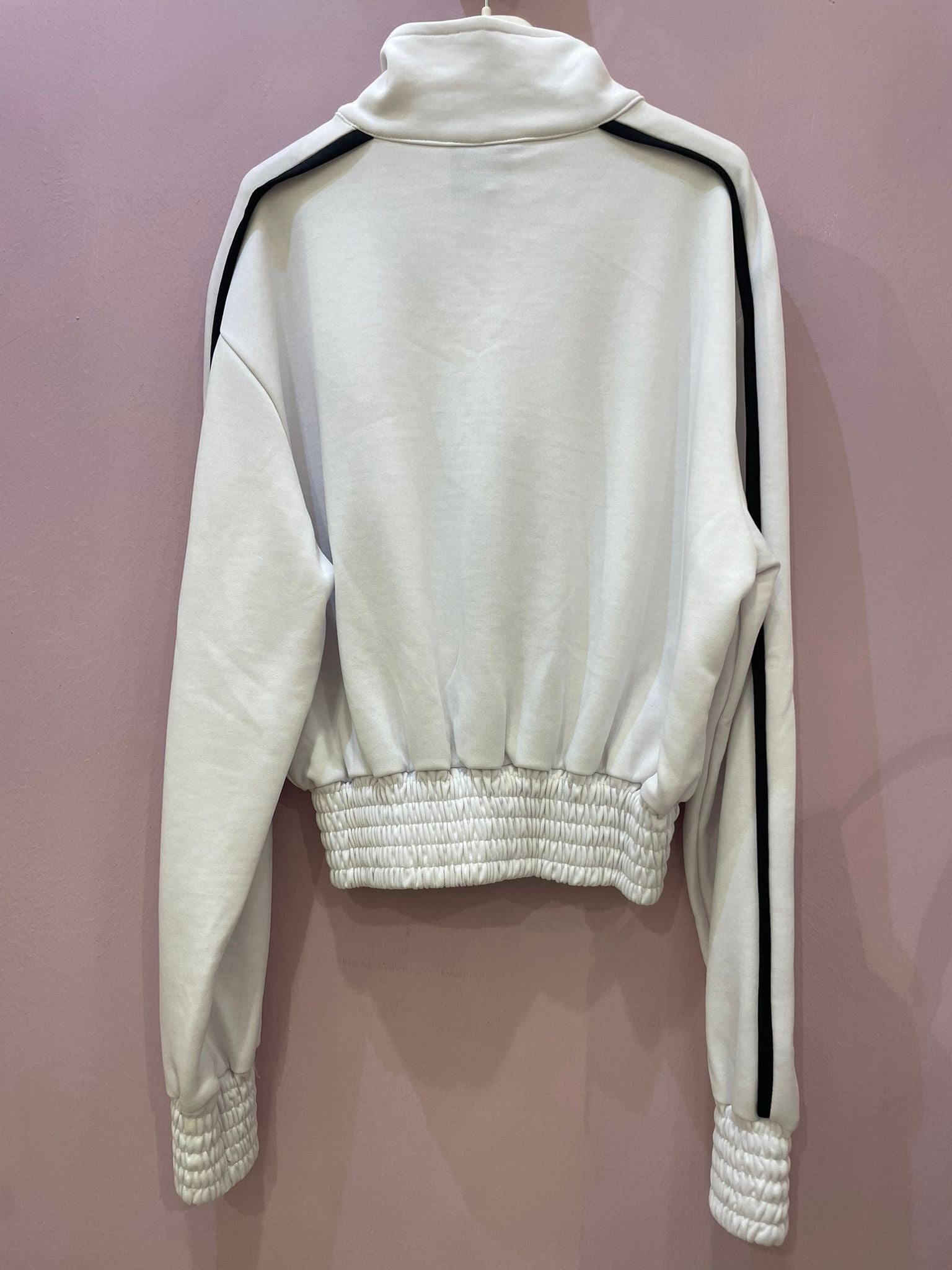 Felpa zip tecnico bianco COMME des FUCKDOWN*