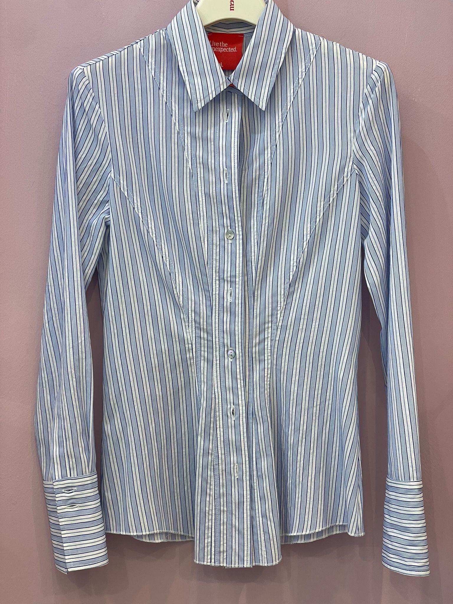 Camicia MERCI a righe celeste