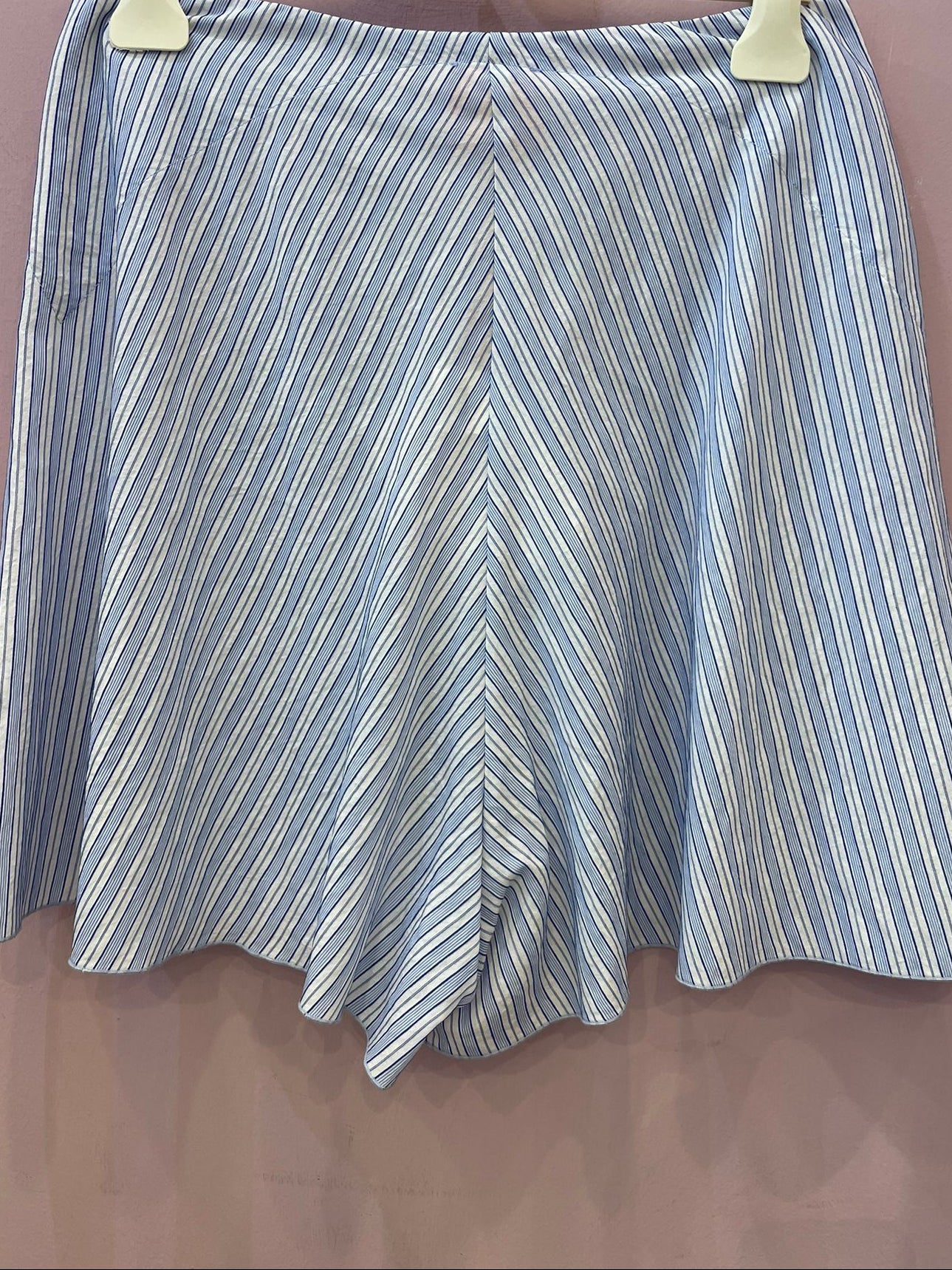 Pantaloncino MERCI a righe celeste